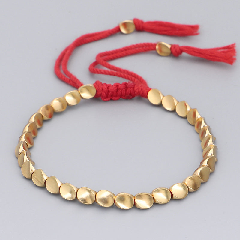 Tibetan Copper Beads Healing Rope Bracelet, image 7, healing bracelet