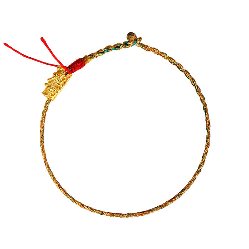 Colorful Dragon Carved Braided Bracelet – Sizing guide with wrist measurement chart, Adjustable fit