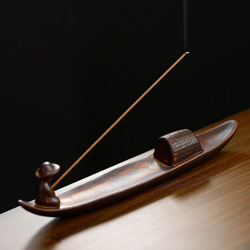 Lonely Fisherman Ceramic Incense Burner Secondary image