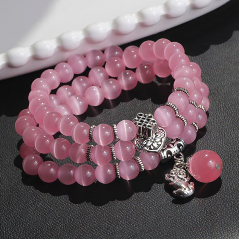 Cat Eye PiXiu Triple Wrap Bracelet, image 25, healing bracelet