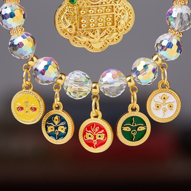 Five God Wealth Koi Hanging – Koi fish pendant below, lucky Feng Shui ornament