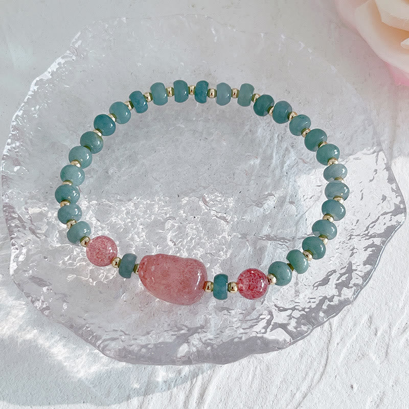 Hetian Jade Pearl Fu Gourd Money Bag Bracelet – Jade stone features infographic, prosperity abundance luck healing