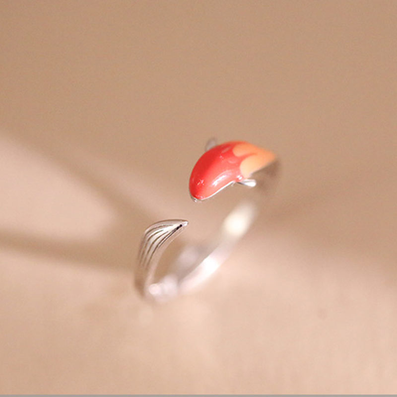 Copper Koi Fish Adjustable Ring – copper material benefits card with healing and grounding properties