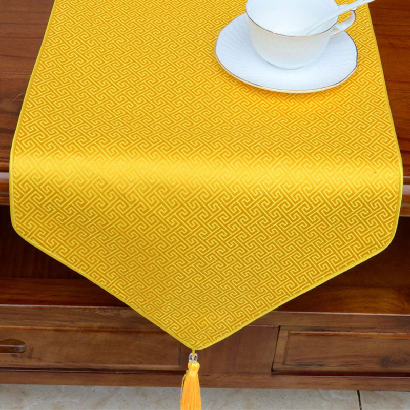 Tibetan Dragon Vajra Jacquard Altar Table Runner | Luck