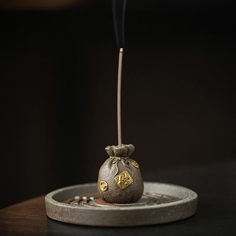 Treasure Bowl Bagua Ceramic Incense Burner