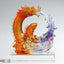 Dragon Koi Liuli Crystal Art – On display base with light, luminous dragon koi piece