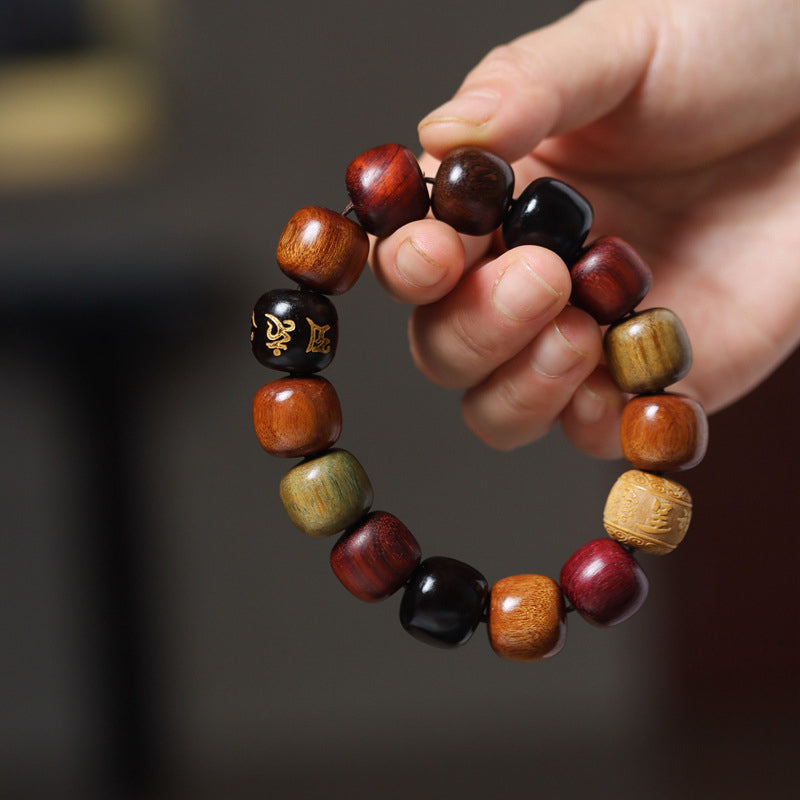 Tibetan Various Wood Om Mani Padme Hum Bracelet Secondary image