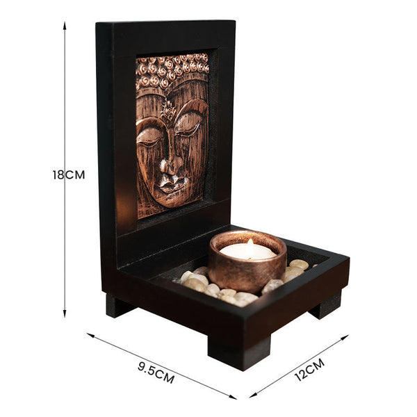 Buddha Compassion Serenity Prayer Altar Zen Home Decoration – Candles incense setup, zen altar display