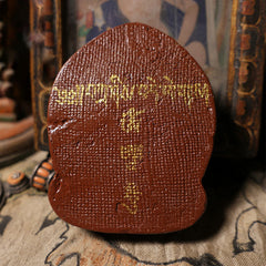 Mini Daikokuten Statue – close-up of joyful face with rounded cheeks and kind eyes, prosperity god icon