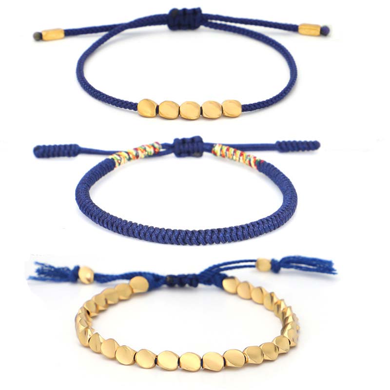 3 PCS Tibetan Copper Beads Bracelet Set, image 4, healing bracelet
