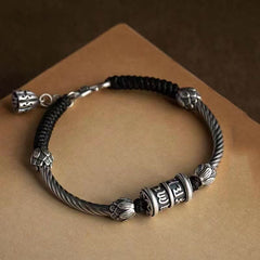 Om Mani Padme Hum Lotus Peace Braided Bracelet | Wisdom & Love