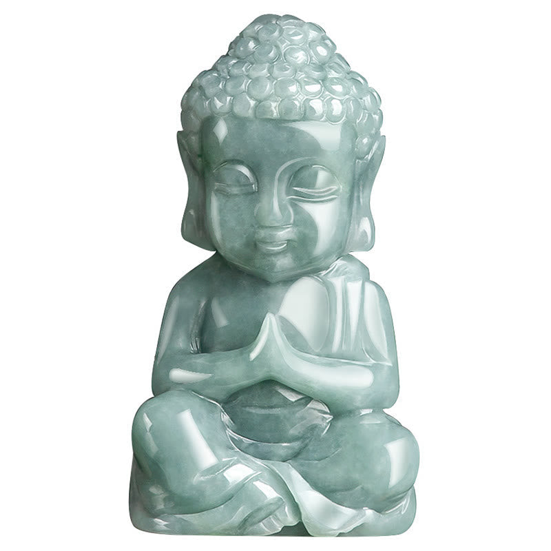 Natural Jade Meditation Buddha Amulet Necklace Serenity Pendant – polished oval jade medallion, classic elegant accessory
