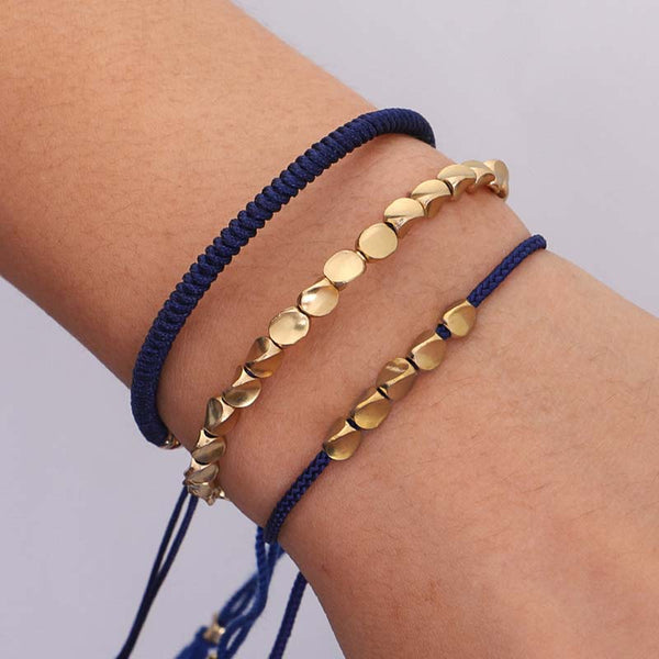 3 PCS Tibetan Copper Beads Bracelet Set, image 9, healing bracelet
