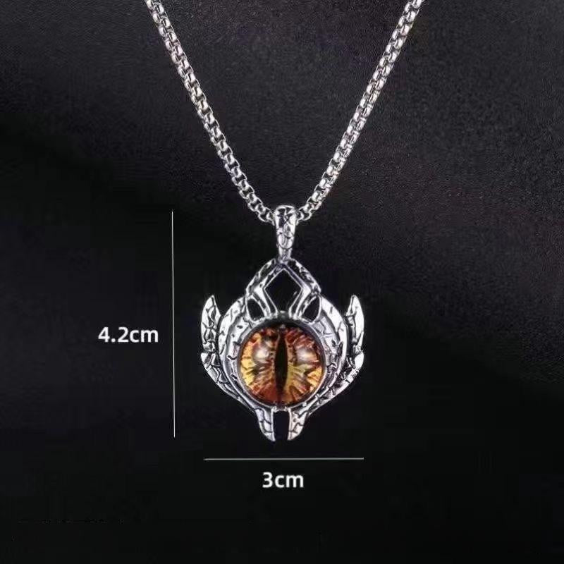 Men's Evil Eye Box Chain Necklace – Color option 3 of 4 shown on the box chain