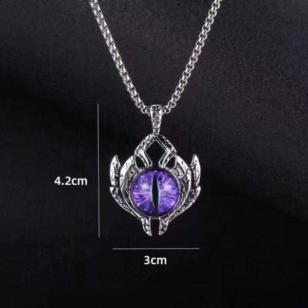 Men's Evil Eye Box Chain Necklace – Color option 1 of 4 shown on the box chain