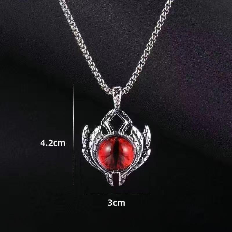 Men's Evil Eye Box Chain Necklace – Color option 2 of 4 shown on the box chain