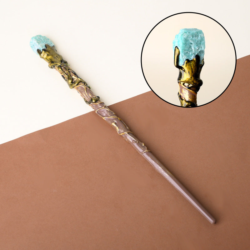 Natural Amazonite Raw Stone Magic Wand - Handmade 32-38cm - magic_wand_sku16_34cm_original_reference