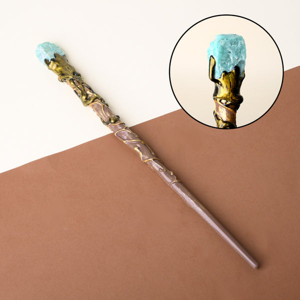Natural Amazonite Raw Stone Magic Wand - Handmade 32-38cm - magic_wand_sku16_34cm_original_reference