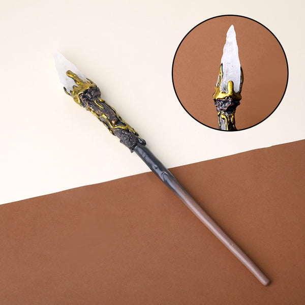 Natural Clear Quartz Style 2 Raw Stone Magic Wand - Handmade 32-38cm - magic_wand_sku10_34cm_original_reference