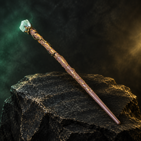 Natural Green Aventurine Raw Stone Magic Wand - Handmade 32-38cm - magic_wand_sku14_34cm_hero_square