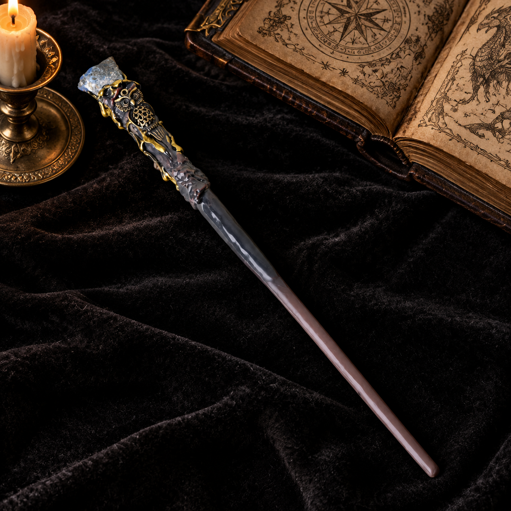 Natural Lapis Lazuli Raw Stone Magic Wand - Handmade 32-38cm - magic_wand_sku03_34cm_lifestyle_square
