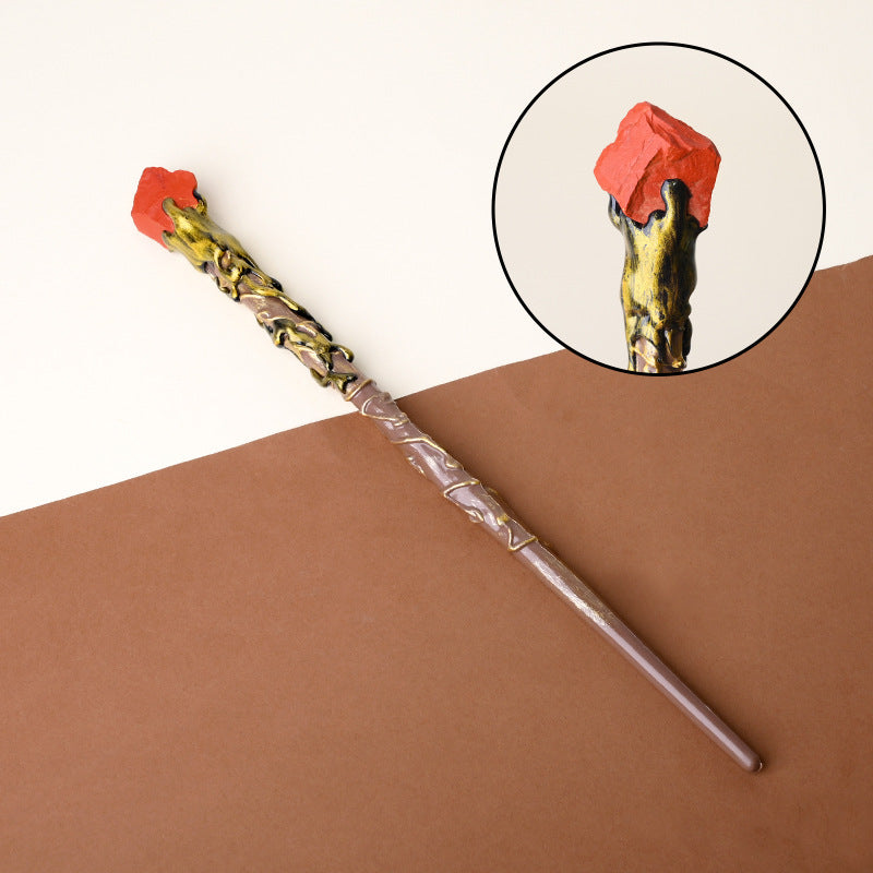 Natural Red Jasper Raw Stone Magic Wand - Handmade 32-38cm - magic_wand_sku13_34cm_original_reference