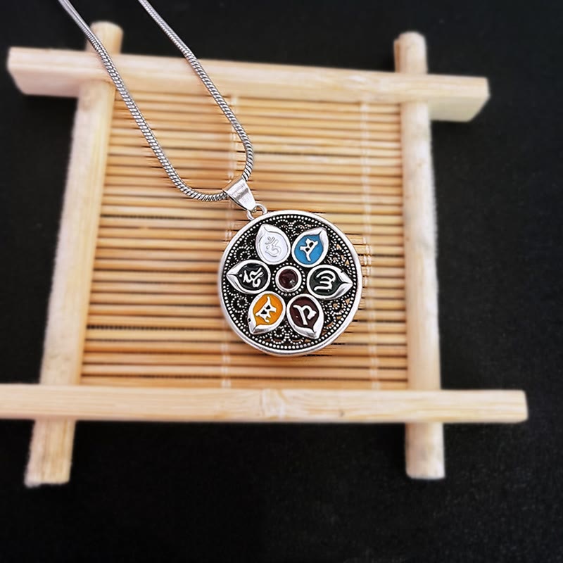 Anxiety Relief Feng Shui Pendant with sliver Chain 