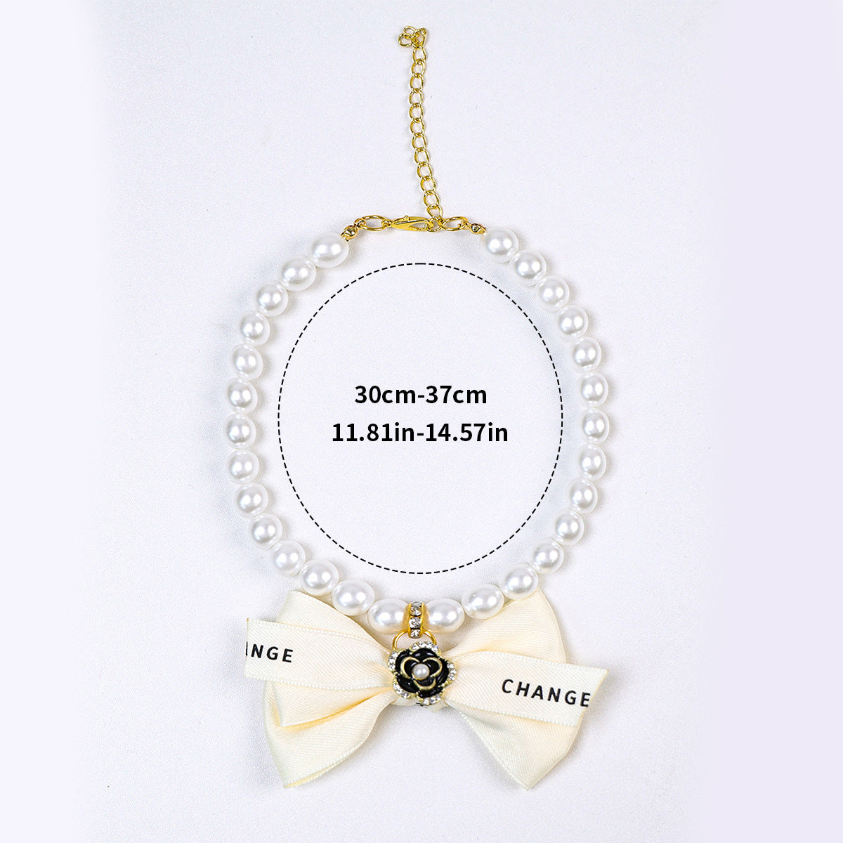 Pearl and Crystal Pet Collar for Small Dogs and Puppies Secondary image
