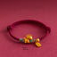 Year of the Horse Bracelet – Red cord gold horse charm with Fu tag on red, zodiac jewelry