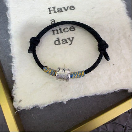 Blessing Red String Couple Bracelets, Protection Amulet Zodiac Year Handmade Woven Rope Cord