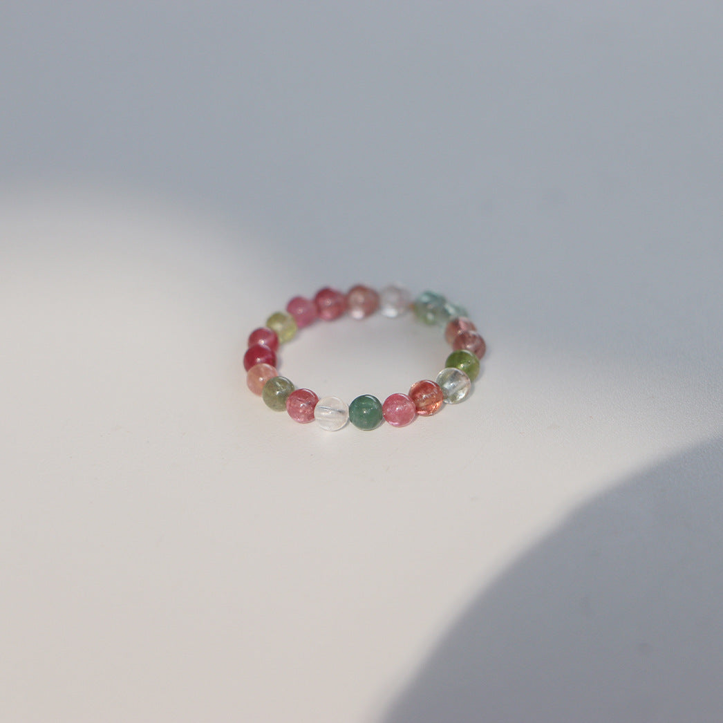 Tiny Faceted Bead Stacking Ring Collection Secondary image