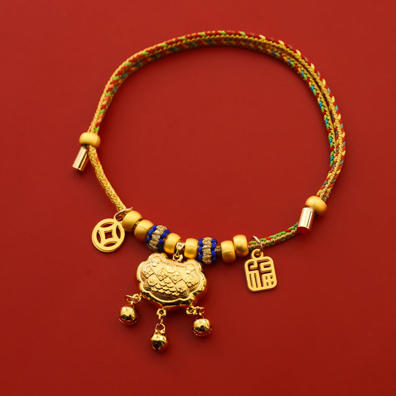 New Year Lucky Lock Bell Collar – Protection(With Bell) / S 18-35cm, image 5, amulet necklace
