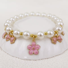 Collier élastique princesse perle pour chats et chiens, accessoire mignon pour animaux de compagnie