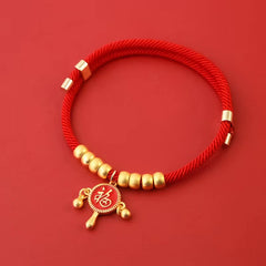 Collier porte-bonheur du Nouvel An pour animaux, chaîne de corde rouge ajustable