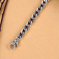 Wheat Chain Bracelet with Six Words Mantra for Men