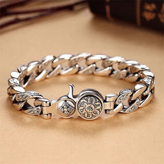 Sterling Silver six-Word Mantra Bracelet
