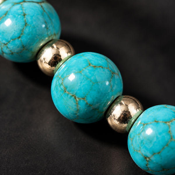 Blue Turquoise Evil Eye Bracelet - detail 1