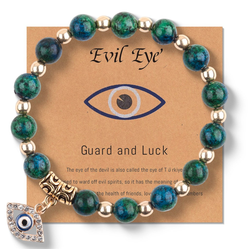 African Turquoise Evil Eye Bracelet - product reference photo