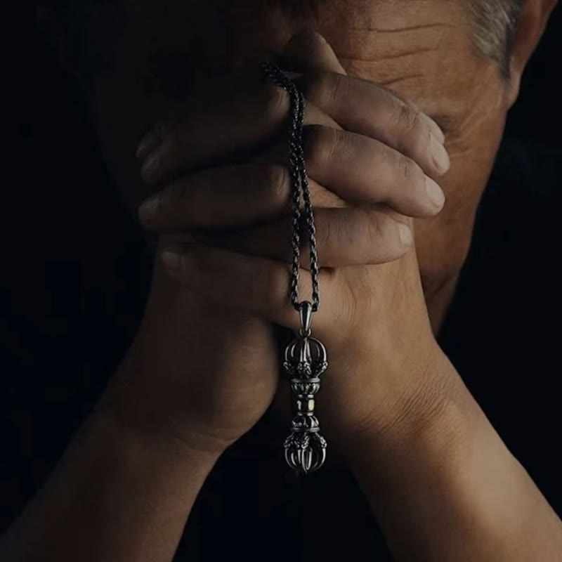 pray with a tibetan fengshui necklace